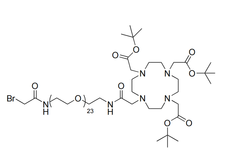 DOTA tris(TBE)-amido-PEG23-bromoacetamide