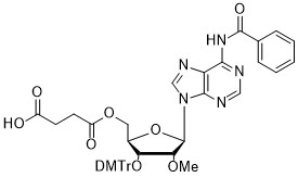3'-ODMTr-2'-OMe-A(Bz)-5'-succinate