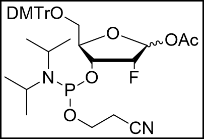 5-O-DMTr-1-O-Ac-2-F-2-deoxyribofuranose-3-CE-Phosphoramidite