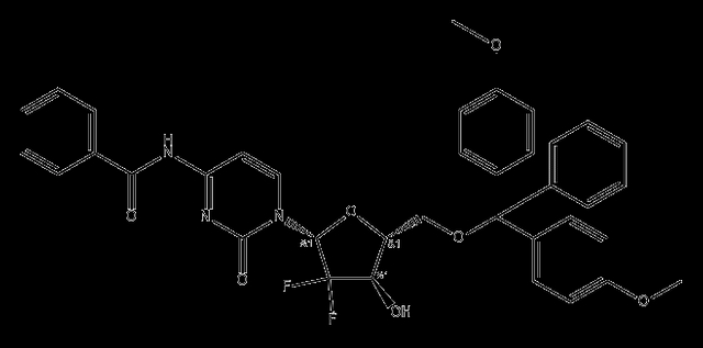 N4-Benzoyl-2'-deoxy-5'-O-(4,4'-dimethoxytrityl)-2',2'-diflurocytidine