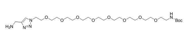 Tert-butyl (26-(4-(aminomethyl)-1H-1,2,3-triazol-1-yl)-3,6,9,12,15,18,21,24-octaoxahexacosyl)carbamate