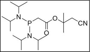Acetic acid, 2-[bis[bis(1-methylethyl)amino]phosphino]-, 2-cyano-1,1-dimethylethyl ester
